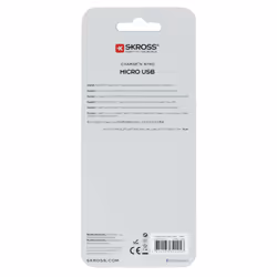 Skross 2.700202-E USB cable USB 2.0 1 m Micro-USB A USB A White