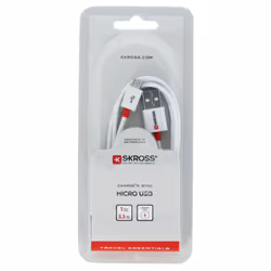 Skross 2.700202-E USB cable USB 2.0 1 m Micro-USB A USB A White