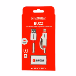 Skross BUZZ USB cable 1 m USB A Micro-USB B/Lightning White - Additional view 5