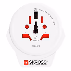 Skross 1.500267, Type G (UK), Universal, Type B, Type C, Type G (UK), Type I (AU), Type J (CH), Type L (IT), Type N (BR), 100 ...