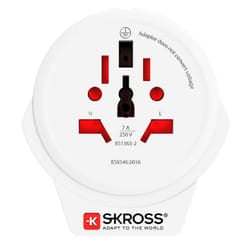 Skross 1.500267 power plug adapter Type G (UK) Universal White