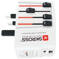 Skross 1.302332 mobile device charger Digital camera, E-book reader, Laptop, Power bank, Smartphone, Smartwatch, Tablet White AC Indoor