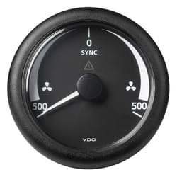 VDO A2C59512402 Marine 3-3/8 [85mm] Viewline Synchronizer -500/+500 RPM - 8 to 32v - Black Dial & Bezel