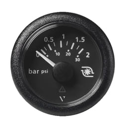 Veratron 52MM (2-1/16"") ViewLine Boost Pressure Gauge 2 Bar/30 PSI - Black Dial & Round Bezel