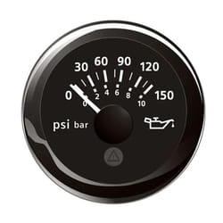 VDO A2C59514118 Marine 2-1/16 [52mm] Viewline Oil Pressure Indicator [8-16v] 0 to 150 Psi - Black Dial & Round Bezel