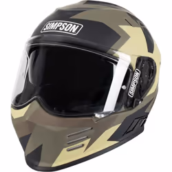 Simpson Venom Comanche ECE 22.06 Full Face Helmet Green / Brown - XS