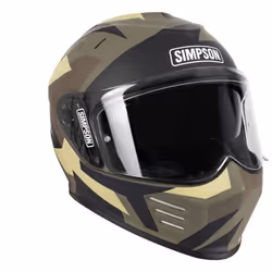Simpson Venom Comanche ECE 22.06 Full Face Helmet Green / Brown - XS