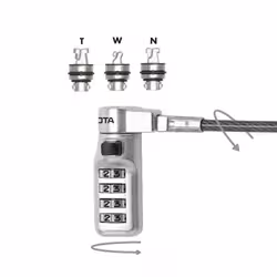DICOTA D32128 cable lock Black, Steel 2 m - Additional view 4