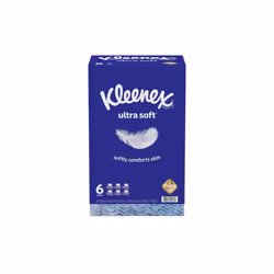 Kleenex White Ultra Soft Facial Tissue, 120 Count - Pack of 4