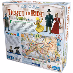 Days of Wonder | Ticket to Ride Europe | Board Game | Ages 8+ | 2-5 Players | Average Playtime 30-60 Minutes