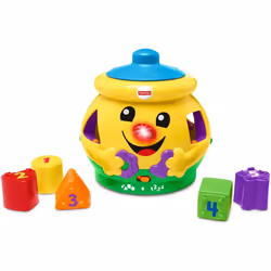 Fisher-Price H8179 Cookie Shape Surprise, Laugh and Learn Shape Sorter Baby Learning Toy with Numbers, Colours and Music, Suitable for 6 Mon