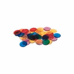 LEARNING RESOURCES LER0131 TRANSPARENT COUNTERS 250-PK-3/4 6 COLORS