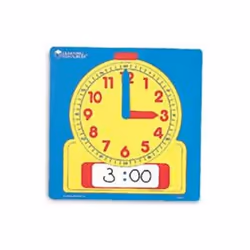 Learning Resources Write & Wipe Student Clocks, Set of 10, Multicolour