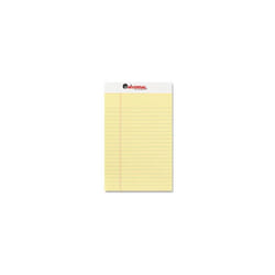Universal  Perforated Edge Writing Pad- Jr. Legal Rule- 5 x 8- Canary- 50-Sheet- Dozen