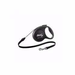 Flexi Black Retractable Nylon Dog Leash Medium