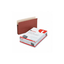 Universal  5 1/4&quot; Expansion File Pockets- Straight- Redrope/Manila- Lgl- Redrope- 10/Box