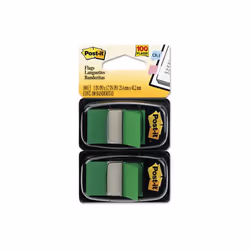 3M  Standard Tape Flags in Dispenser  Green  100 Flags per Dispenser