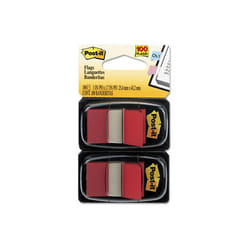 3M  Standard Tape Flags in Dispenser  Red  100 Flags per Dispenser