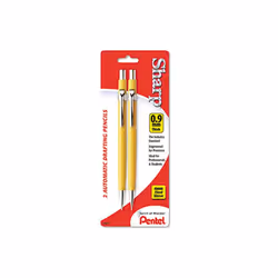 Pentel  Sharp Automatic Pencil  0.9 mm  Yellow Barrel  2-Pack