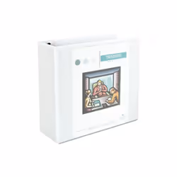 Universal  Comfort Grip Deluxe Plus D-Ring View Binder- 4 in. Capacity- 8.5 x 11- White