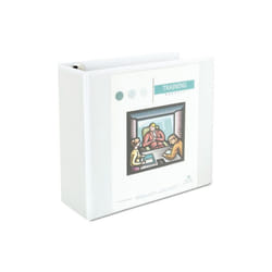Universal  Comfort Grip Deluxe Plus D-Ring View Binder- 4 in. Capacity- 8.5 x 11- White