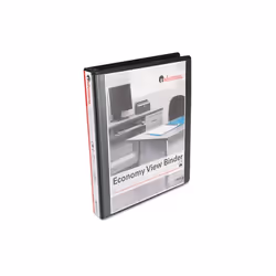 Universal Round Ring Economy Vinyl View Binder- 1" Capacity- Black