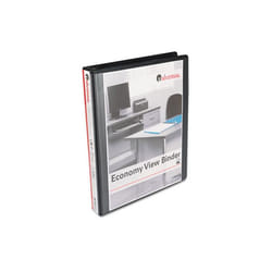 Universal  Round Ring Economy Vinyl View Binder- 1&quot; Capacity- Black