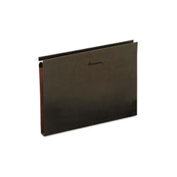Universal  1&quot; Capacity Box Bottom Hanging Folder- Pressboard- Letter- Standard Green- 25/Bx