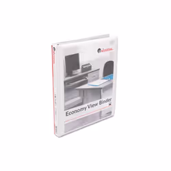 Universal Round Ring Economy Vinyl View Binder 1/2'' Capacity White