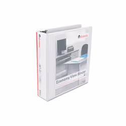 Universal  Round Ring Economy Vinyl View Binder  2&apos;&apos; Capacity  White