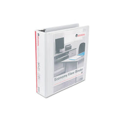 Universal  Round Ring Economy Vinyl View Binder  2&apos;&apos; Capacity  White