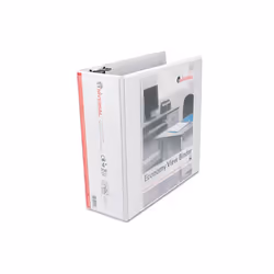 Universal Economy D-Ring Vinyl View Binder 4'' Capacity White