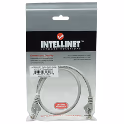 Intellinet Network Patch Cable, Cat5e, 0.5m, Grey, CCA, U/UTP, PVC, RJ45, Gold Plated Contacts, Snagless, Booted, Lifetime Warranty, Polybag - Additional view 4