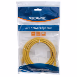 Intellinet Network Patch Cable, Cat5e, 3m, Yellow, CCA, U/UTP, PVC, RJ45, Gold Plated Contacts, Snagless, Booted, Lifetime Warranty, Polybag - Additional view 4