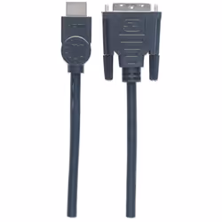 Manhattan HDMI to DVI-D 24+1 Cable, 3m, Male to Male, Black, Equivalent to HDDVIMM3M, Dual Link, Compatible with DVD-D, Lifetime Warranty, Polybag - Additional view 4