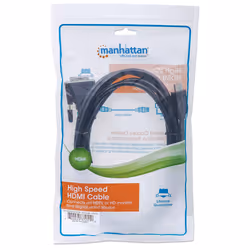 Manhattan HDMI to DVI-D 24+1 Cable, 3m, Male to Male, Black, Equivalent to HDDVIMM3M, Dual Link, Compatible with DVD-D, Lifetime Warranty, Polybag - Additional view 5