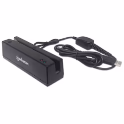 Manhattan USB-A Magnetic Strip Card Reader, Triple Track Reader, Keyboard Wedge Decoder, Cable 1.5m, Black, Three Year Warranty, Box - Additional view 5