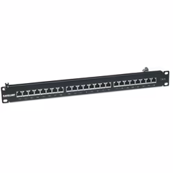 Intellinet Patch Panel, Cat6, FTP, 24-Port, 1U, Shielded, 90° Top-Entry Punch-Down Blocks, Black - Additional view 2