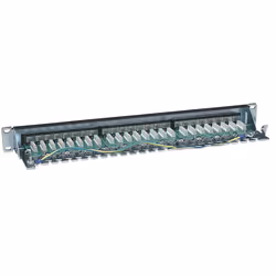Intellinet Patch Panel, Cat6, FTP, 24-Port, 1U, Shielded, 90° Top-Entry Punch-Down Blocks, Black - Additional view 5
