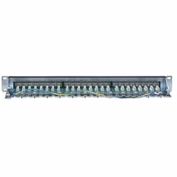 Intellinet Patch Panel, Cat6, FTP, 24-Port, 1U, Shielded, 90° Top-Entry Punch-Down Blocks, Black - Additional view 6