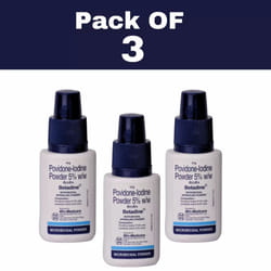 3 X Betadine Povidone-Lodine Powder 5% W/W Antiseptics Powder - 10g