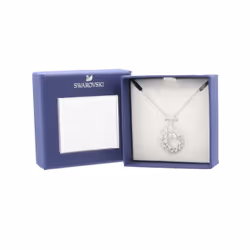Swarovski Louison Collection Czech White Crystal Silver Necklace