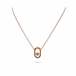 Swarovski Sparkling Dance Rose Gold Oval Necklace