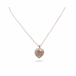 Swarovski One Collection Rose Gold Heart Pendant Necklace