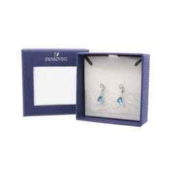 Swarovski Ocean Blue Collection Aqua & White Crystal Earrings