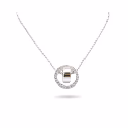 Swarovski Hollow Collection Silver Circular Pendant Necklace