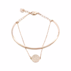 Swarovski Ginger Collection Rose Gold Bangle Bracelet