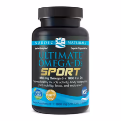Nordic Naturals Ultimate Omega-D3 Sport, 1480mg, Lemon, 60 softgels