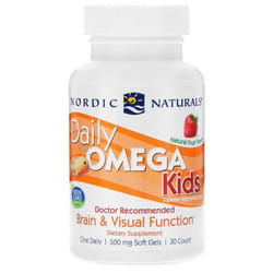 Daily Omega Kids, Natural Fruit Flavor - 30 softgels - 30 softgels