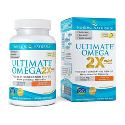 Nordic Naturals  Ultimate Omega 2X Mini with Vitamin D3, 1120mg, Lemon, 60 softgels